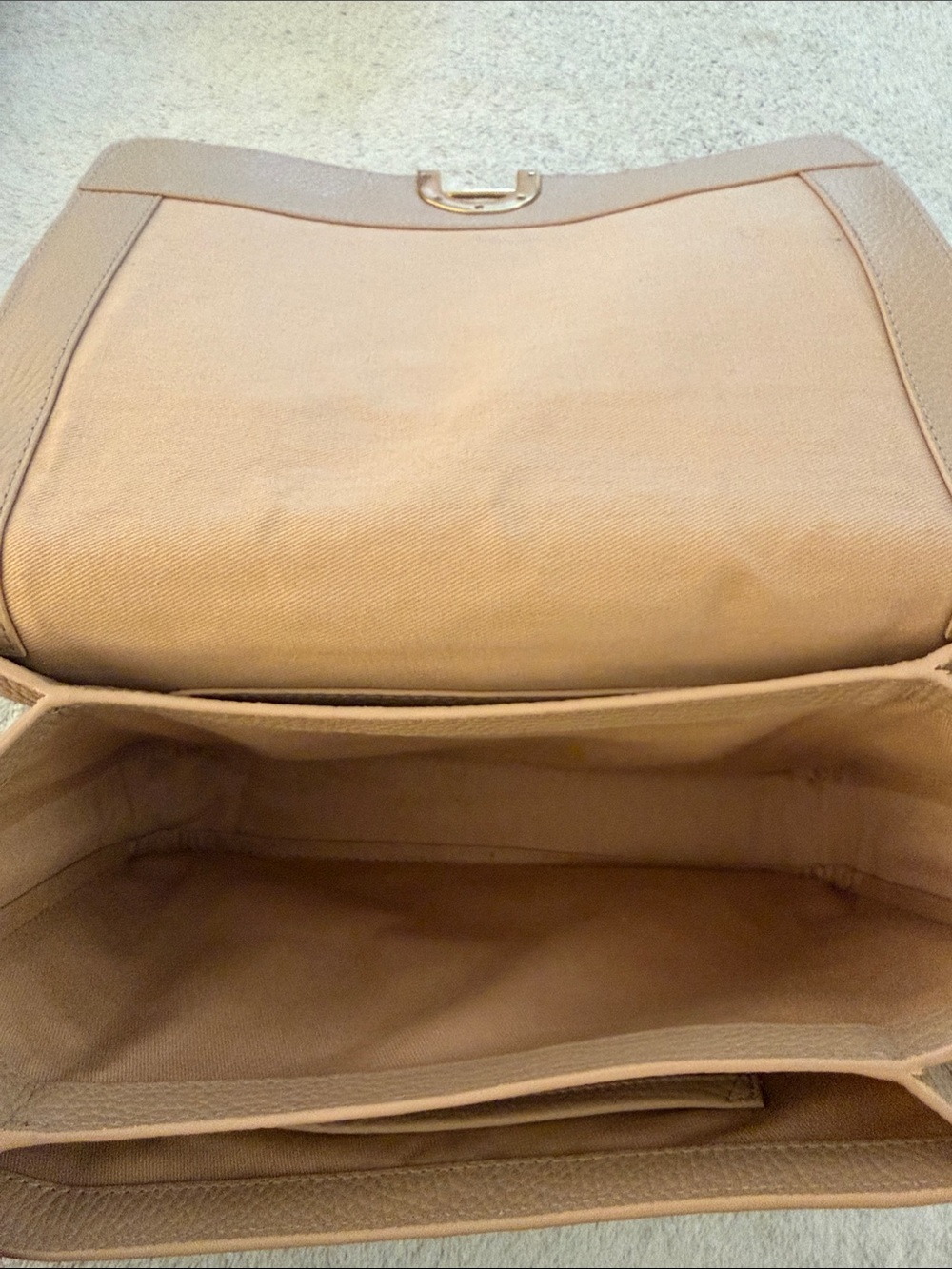 Ted Baker Nude Beige Pebbled Leather Crossbody with Gold-Tone Hardware - Picture 2 of 6